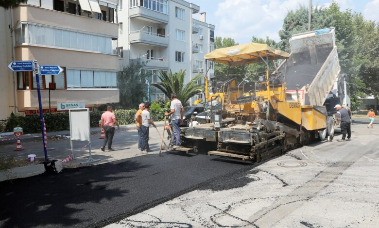 Bursa Mudanya’da asfalt mesaisi