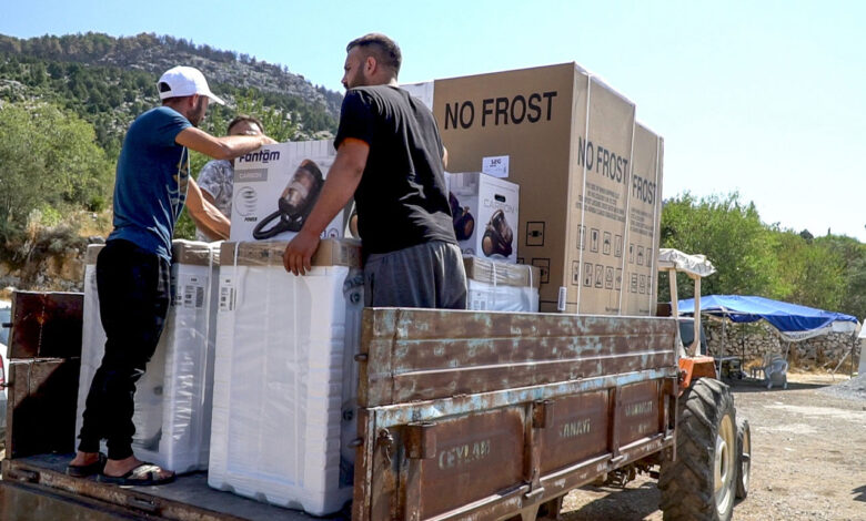 Yangın bölgelerinde Koruma Şirketleri’nden eşya desteği