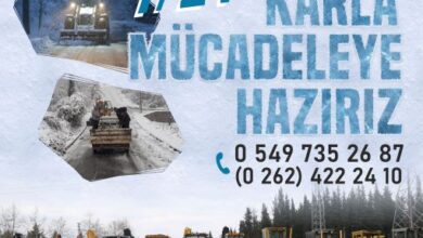 GÖLCÜK BELEDİYESİ EKİPLERİ KARLA MÜCADELEYE HAZIR