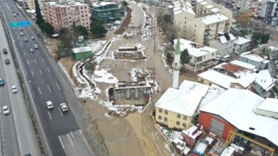 Kuruçeşme tramvay köprüsünün ayakları yükseliyor