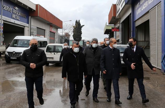 Vali Yavuz ve Başkan Bulut’tan Sanayi Sitesi esnafına ziyaret