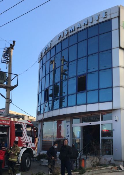 imalathanede çıkan yangına kısa sürede müdahale