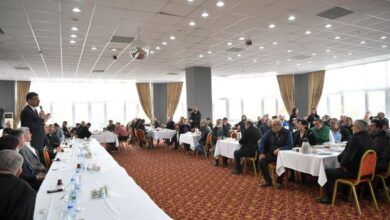 Kocaman, kahveci esnafıyla bir araya geldi