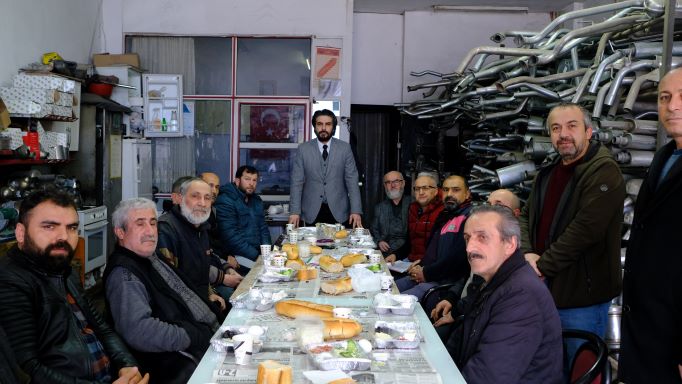 Onur Okyay Doğu Sanayii Vezir çiftliği esnafları ile bir araya geldi