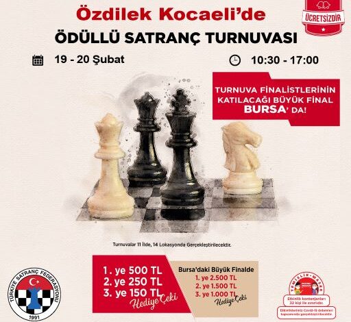 Özdilek’te Ödüllü Satranç Turnuvaları Başlıyor