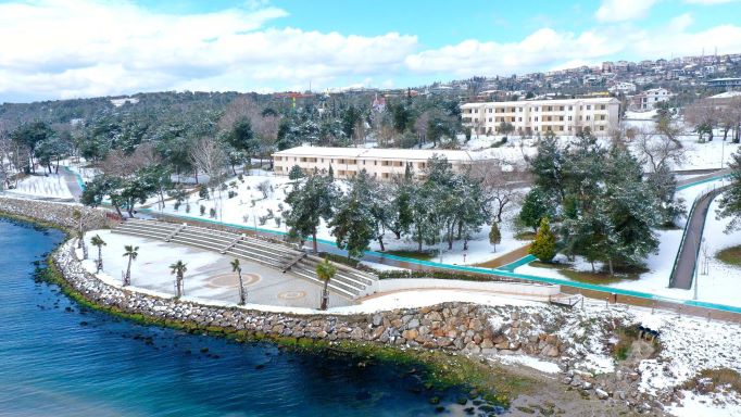 Kocaeli’den kartpostallık kar manzaraları
