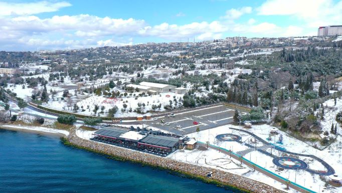Kocaeli’den kartpostallık kar manzaraları
