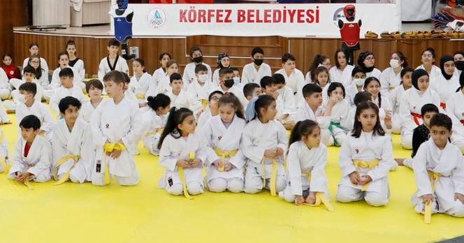 Körfez’de 105 sporcuya yeni kuşak
