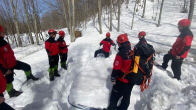 Büyükşehir İtfaiyesinden zorlu kış tatbikatı
