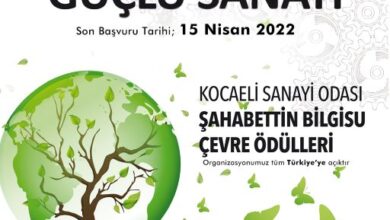 Şahabettin Bilgisu Çevre Ödülleri Organizasyonu için son başvuru 15 Nisan’da.