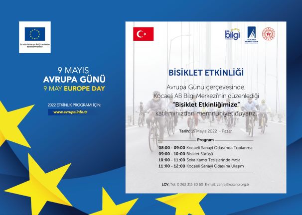 Avrupa Günü Bisiklet Etkinliği düzenleniyor