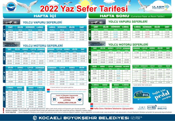 Deniz ulaşımında yaz tarifesi başladı