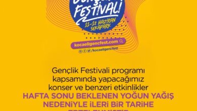Gençlik festivaline yağmur engeli