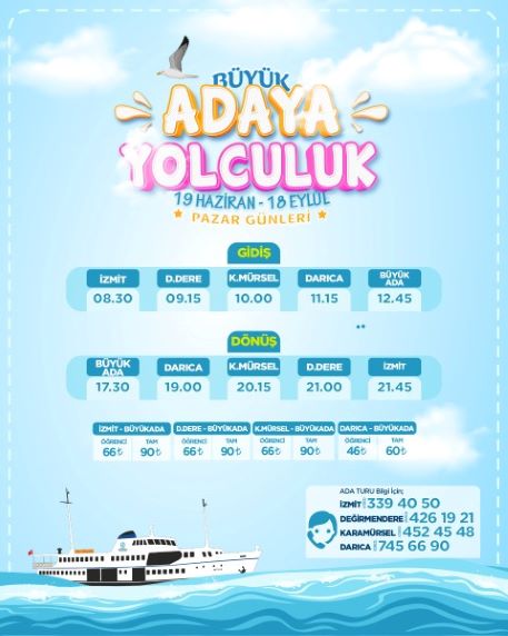 Mehtap ve Büyük Ada Turları başlıyor