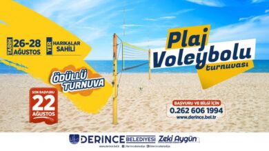 Derince´de Plaj Voleybolu Heyecanı