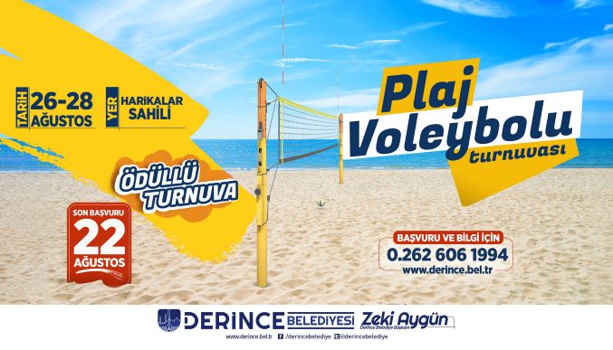 Derince´de Plaj Voleybolu Heyecanı