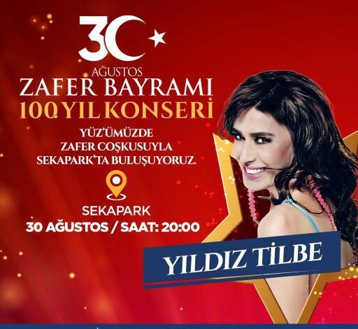Kocaeli’de Zafer Bayramı coşkusu Yıldız Tilbe ile yaşanacak