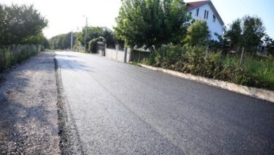 550 Ton Asfalt Serimi Tamamlandı