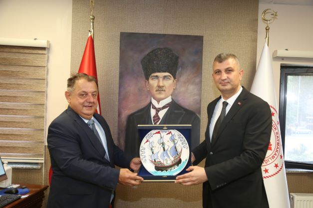 Başkan Sezer'de Kaymakam Yusuf Özdemir'e Hayırlı Olsun Ziyareti