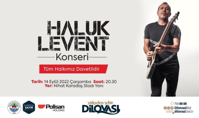 Haluk Levent konser için Dilovası’na geliyor