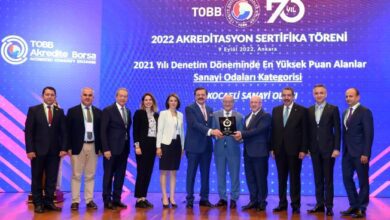 Kocaeli Sanayi Odası’na hizmette ‘birincilik’ sertifikası