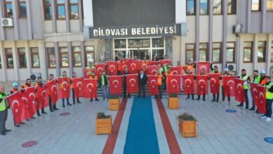 Dilovası, Türk Bayrakları ile donatıldı