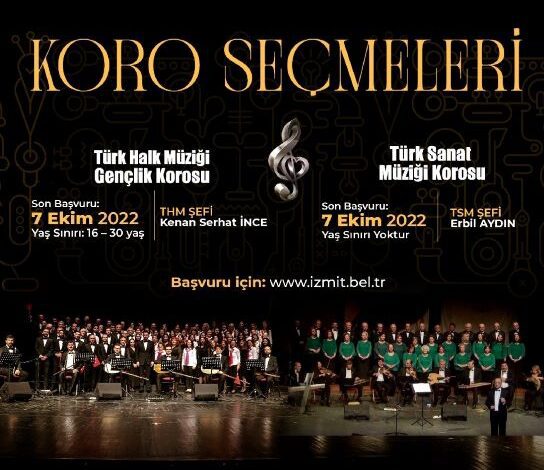 İzmit Belediyesi koroları için başvurular başladı!