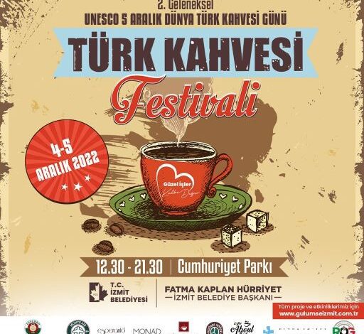 Türk Kahvesi Festivali 4-5 Aralık’ta Cumhuriyet Parkı’nda