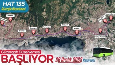 Hat 135 artık Derince’den Yuvam Akarca’ya gidecek