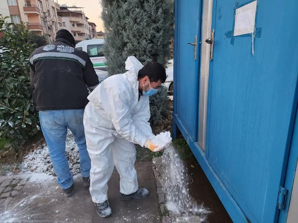 Hatay’da Dezenfeksiyon Çalışmaları Aralıksız Sürüyor