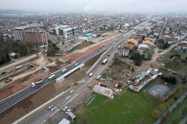 Alikahya Stadyum yolu süratle devam ediyor