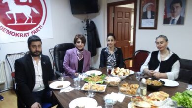 DP İlçe Başkanı Nuray Macit ve Yönetimi Basına 5 çayı İkramında Bulundu