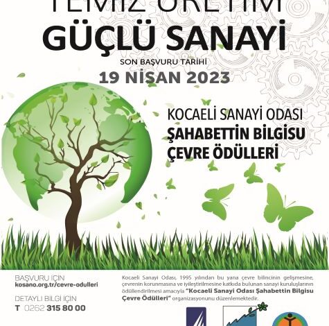 KSO Şahabettin Bilgisu Çevre Ödülleri’ne başvurular başladı