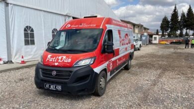 Patibüs afet bölgesine gitti