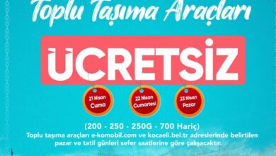 Bayramda 3 gün boyunca ücretsiz ulaşım
