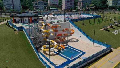 Çift kaydıraklı Aquapark hizmete girdi