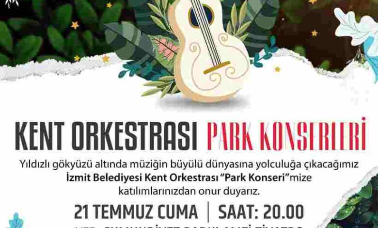 Kent Orkestrası park konserlerine başlıyor