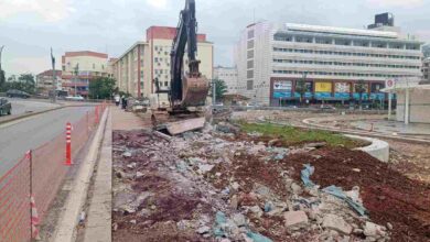 Milli İrade Meydanı’nda şerit genişletme çalışması