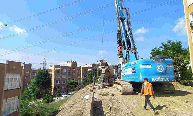 Yuvam Akarca’da 86 adet fore kazık çakıldı