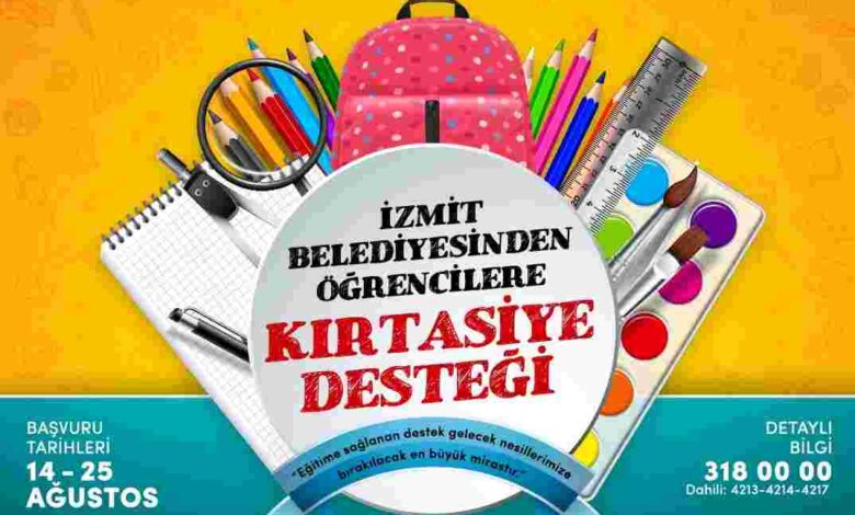 İzmit Belediyesi bu yıl da öğrencilere kırtasiye desteği verecek