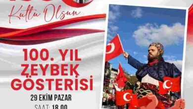 İzmit’te 100’üncü Yıl coşkusu zeybek gösterisi