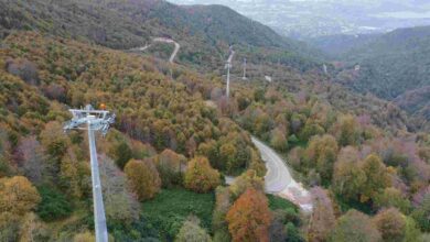 Teleferikte direkler tamam sıra taşıyıcı halatlara geldi