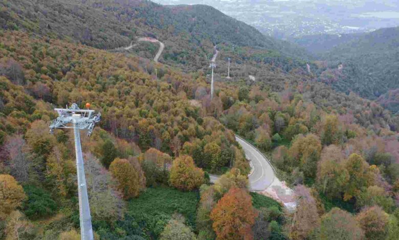 Teleferikte direkler tamam sıra taşıyıcı halatlara geldi