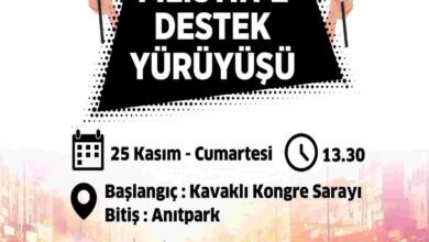 Gölcük'te Filistin’e Destek Yürüyüşü