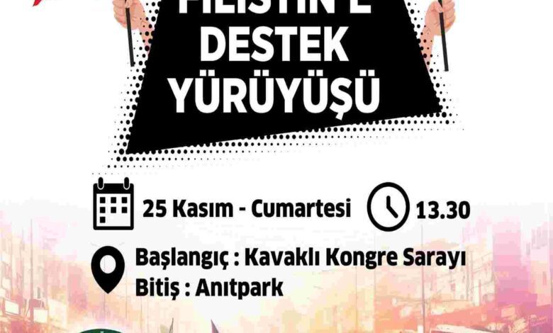 Gölcük'te Filistin’e Destek Yürüyüşü