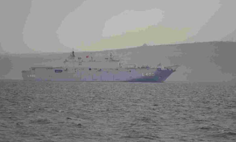 TCG Anadolu körfeze demir attı