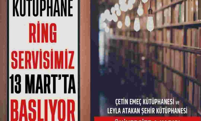 Üniversitelilere ücretsiz kütüphane ring servisleri başlıyor!