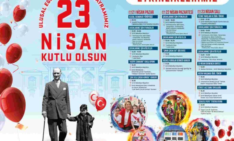 İzmit Belediye Meydanı 23 Nisan’da çocuk sesleriyle şenlenecek