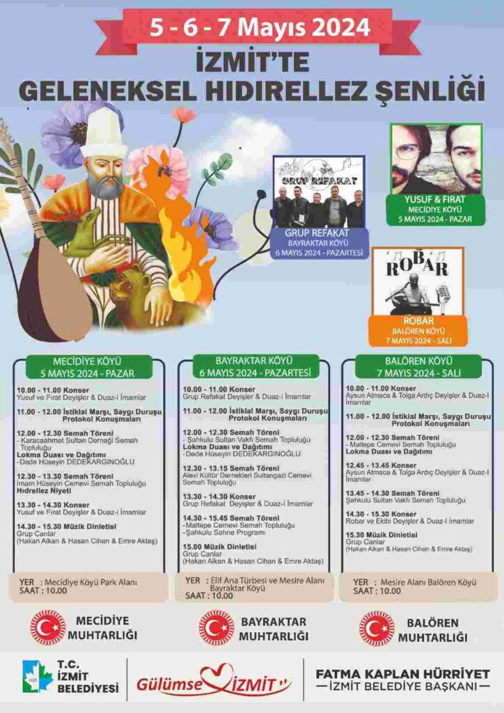 İzmit Belediyesi, Geleneksel Hıdırellez Şenlikleri