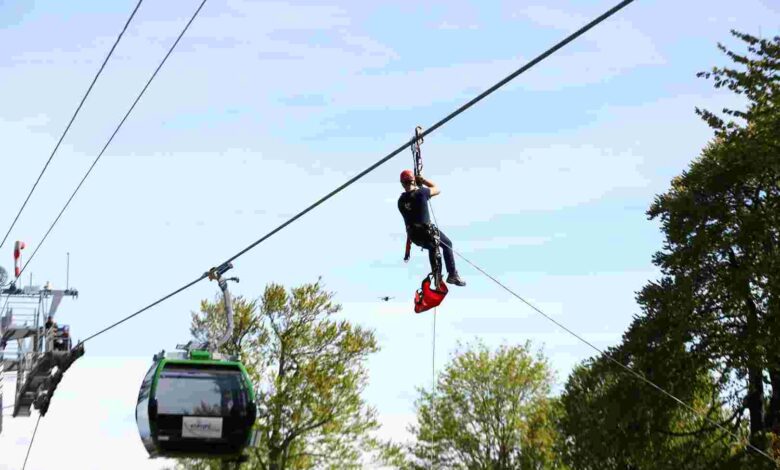 Kartepe Teleferiğinde kurtarma tatbikatı
